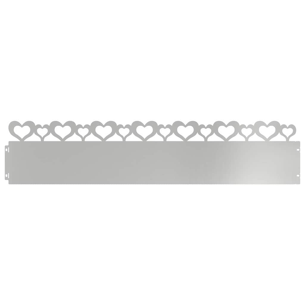 Lawn Edgings 20 pcs 103 x 0.05 x 22 cm Galvanised Steel Silver