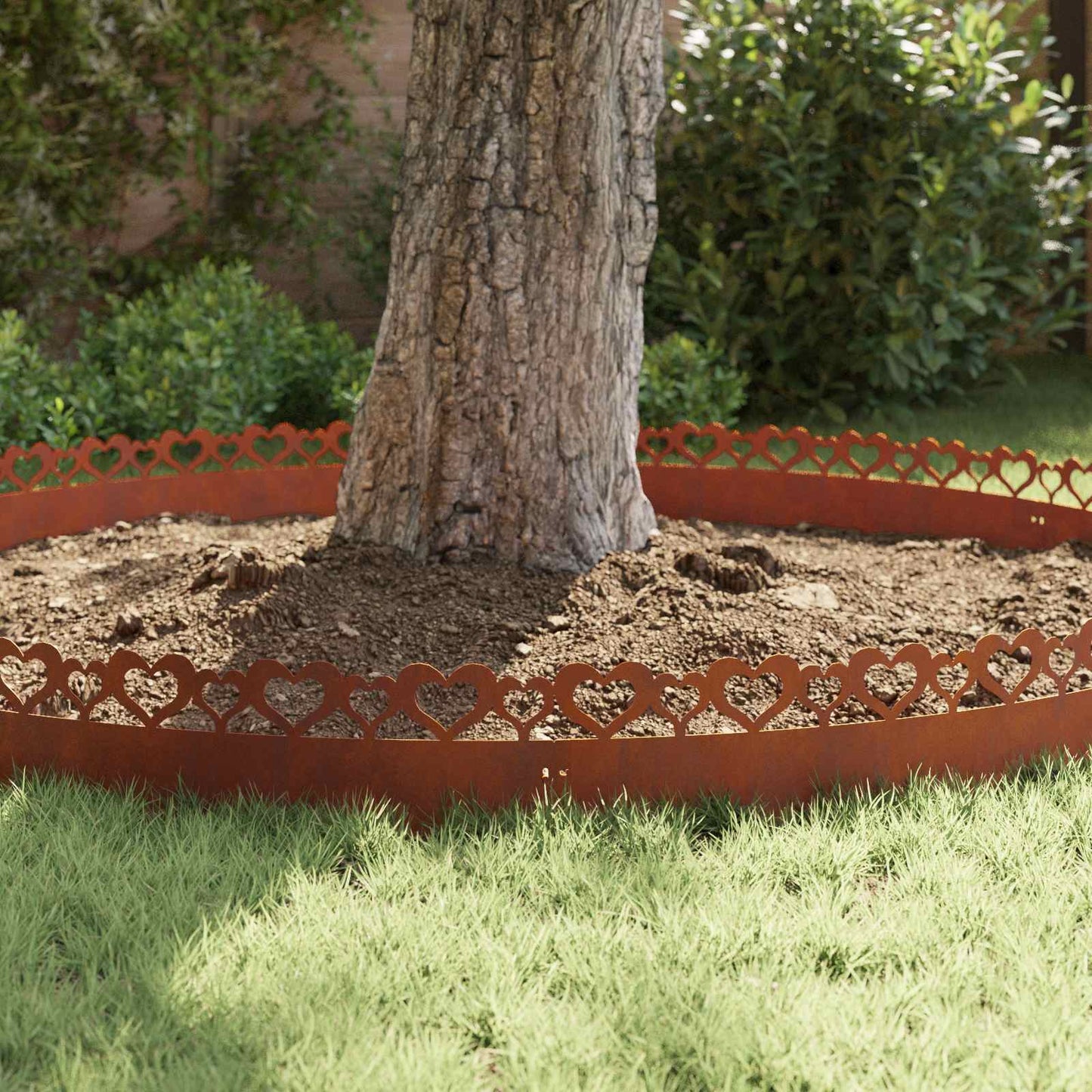 Lawn Edgings 10 pcs 103 x 0.05 x 22 cm Weathering Steel Rusty
