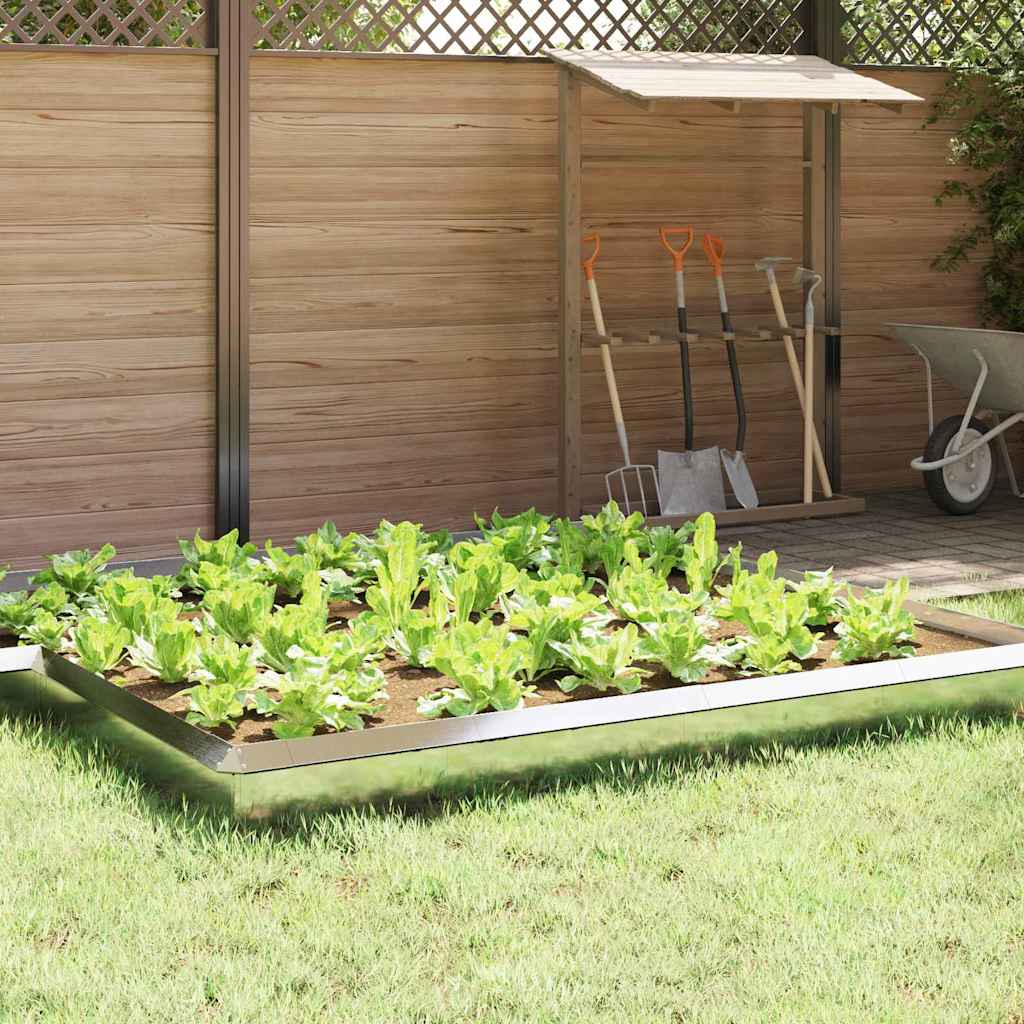 Snail Fence 16 pcs 50 x 3.5 x 25 cm Stainless Steel Silver