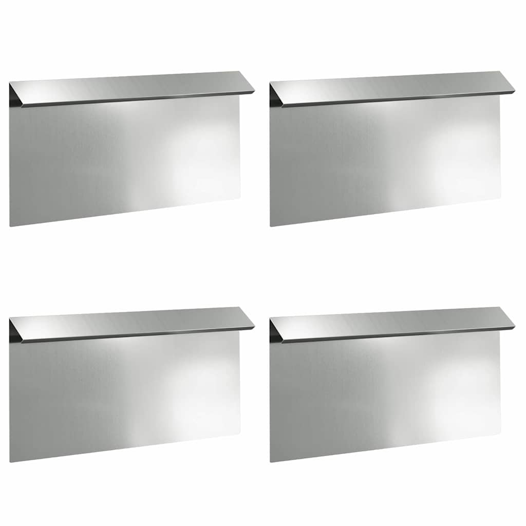 Snail Fence 4 pcs Silver 50 x 3.5 x 25 cm Galvanised Steel