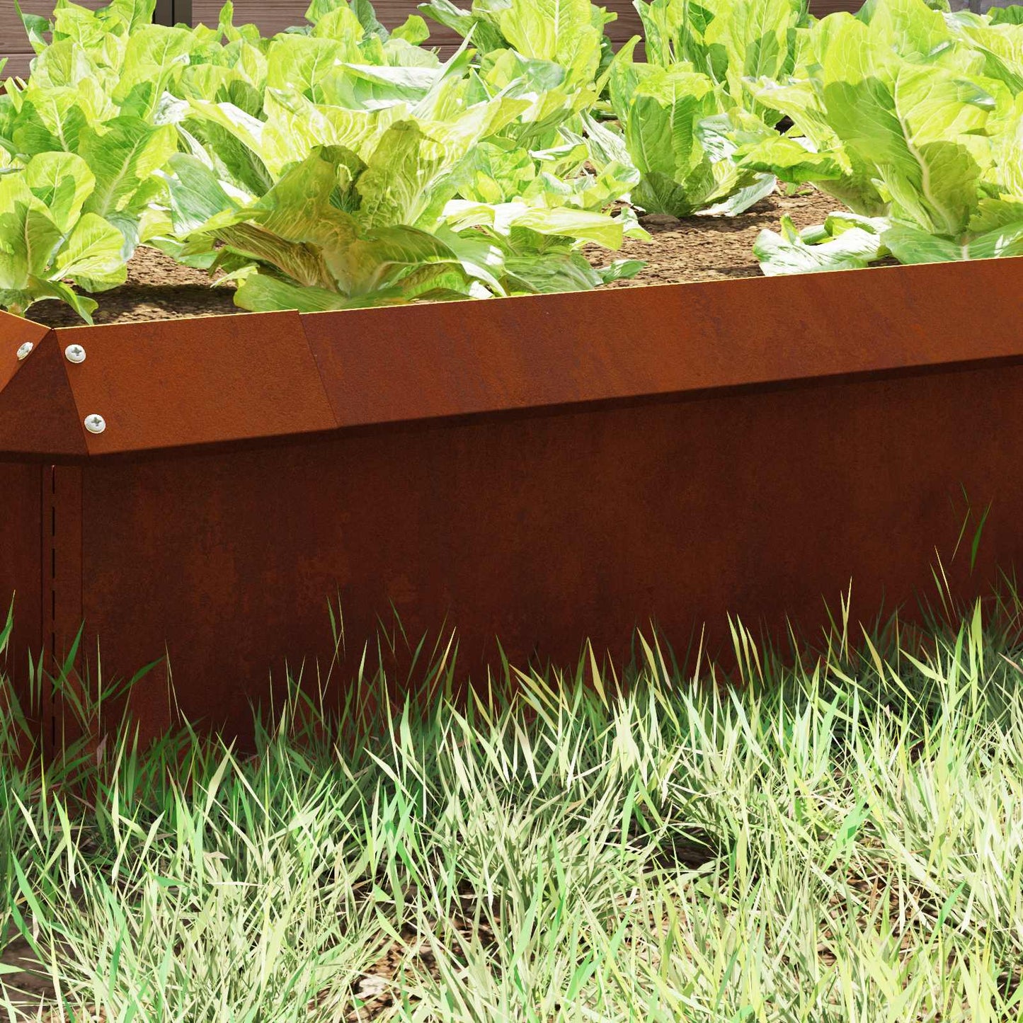 Snail Fence Rusty 100 x 3.5 x 25 cm Weathering Steel