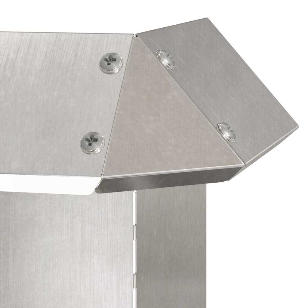 Snail Fence 4 pcs 13.5 x 13.5 x 25 cm Stainless Steel Silver