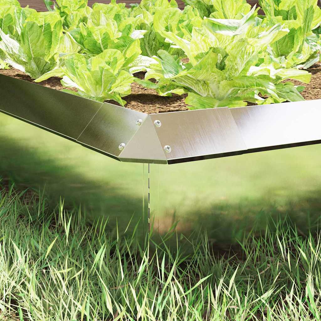 Snail Fence 4 pcs 13.5 x 13.5 x 25 cm Stainless Steel Silver