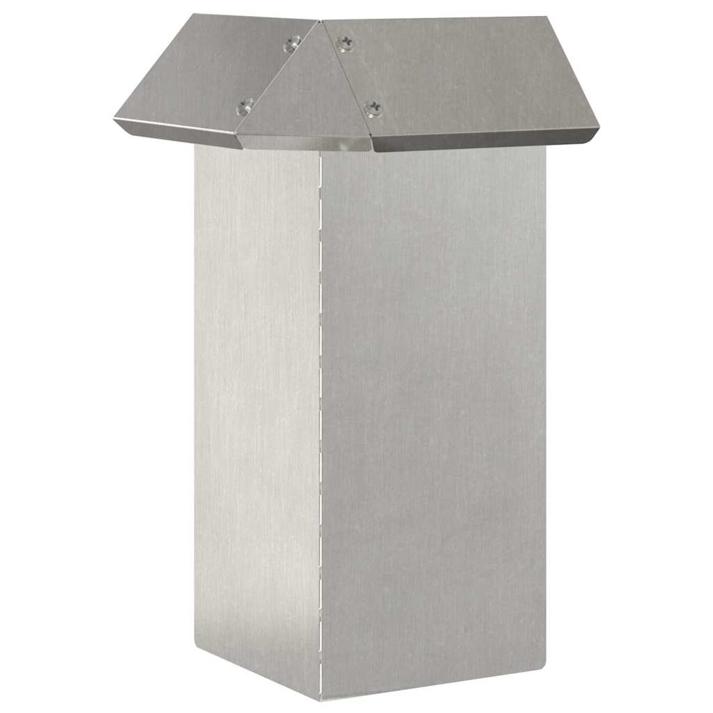 Snail Fence 4 pcs 13.5 x 13.5 x 25 cm Stainless Steel Silver