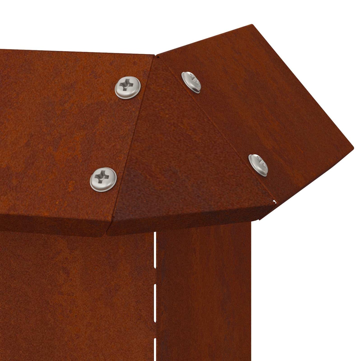 Snail Fence 13.5 x 13.5 x 25 cm Weathering Steel Rusty