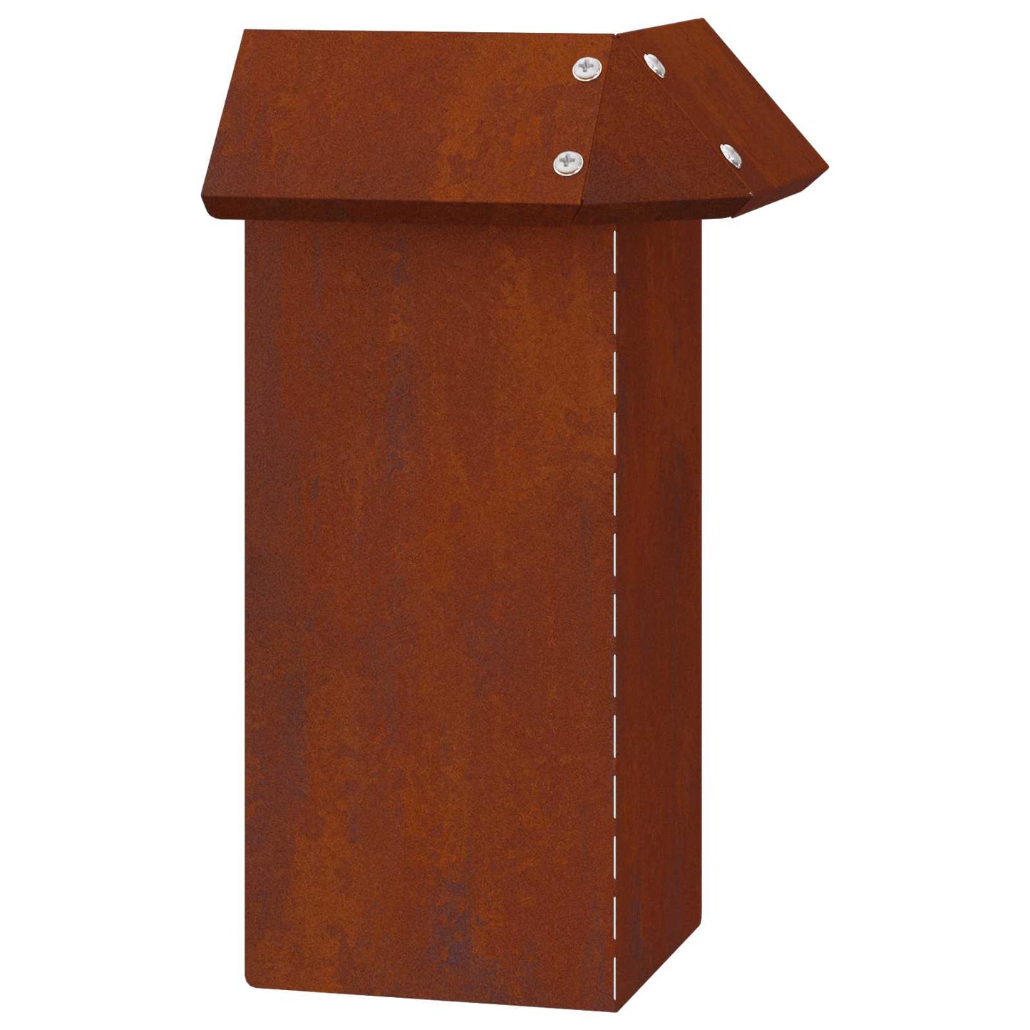 Snail Fence 4 pcs 13.5 x 13.5 x 25 cm Weathering Steel Rusty