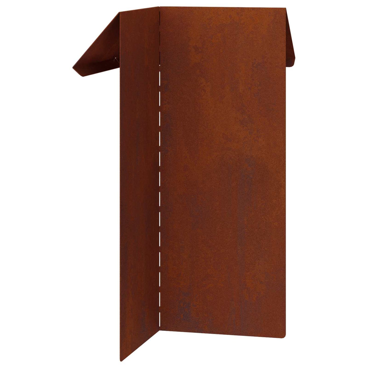 Snail Fence 4 pcs 13.5 x 13.5 x 25 cm Weathering Steel Rusty