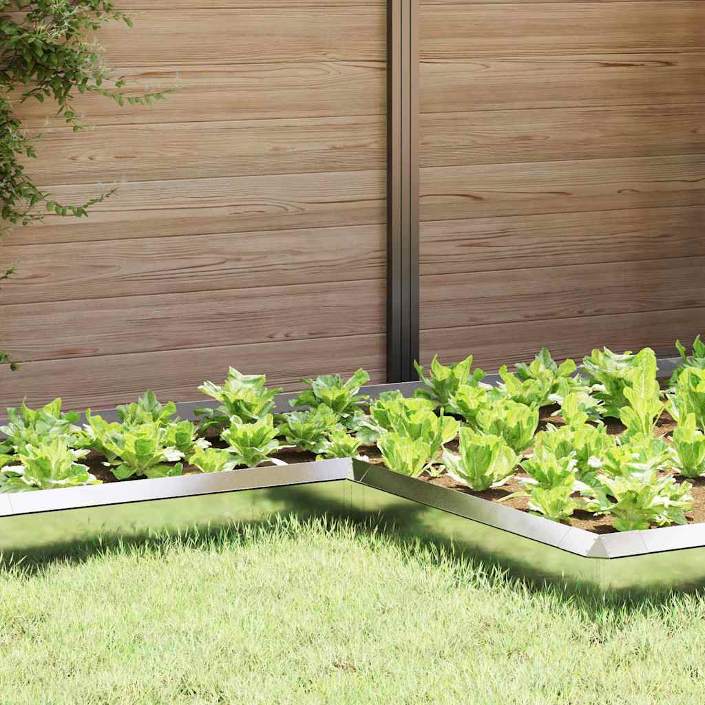 Snail Fence 4 pcs 10 x 10 x 25 cm Stainless Steel Silver