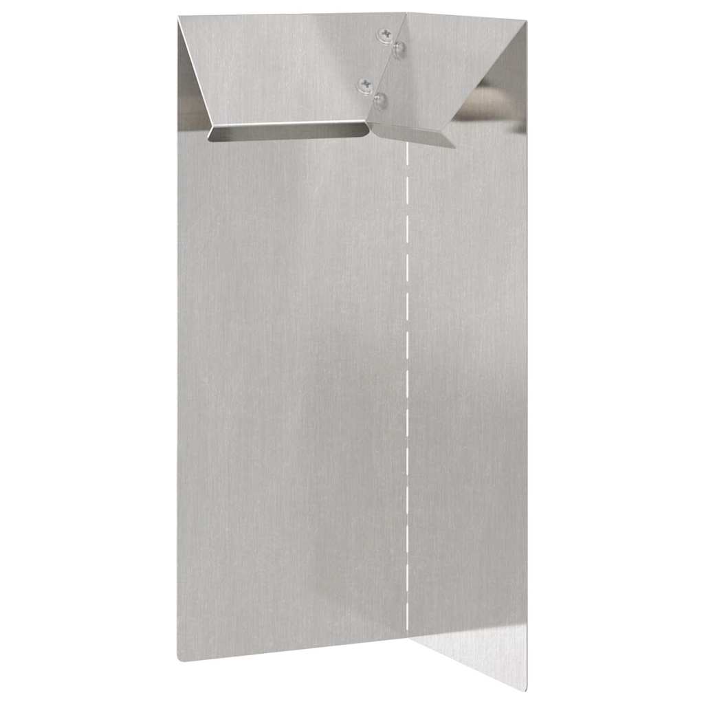 Snail Fence 4 pcs 10 x 10 x 25 cm Stainless Steel Silver