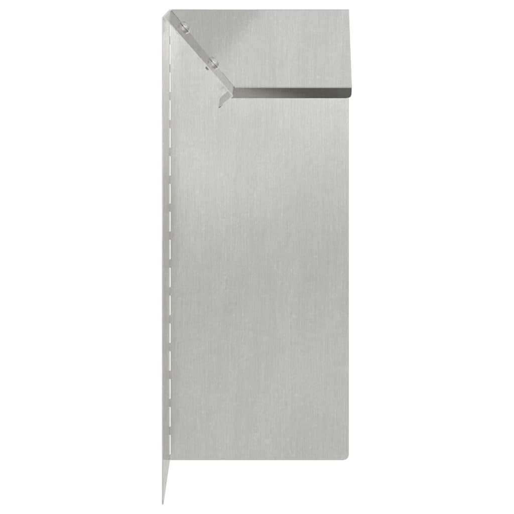 Snail Fence 4 pcs 10 x 10 x 25 cm Stainless Steel Silver