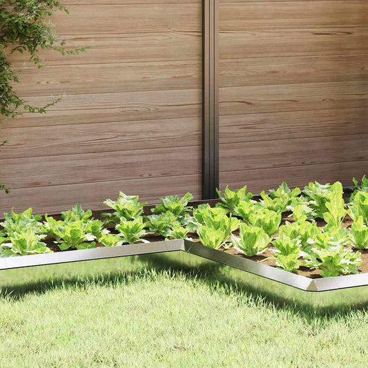 Snail Fence 4 pcs 10 x 10 x 25 cm Galvanised Steel Silver