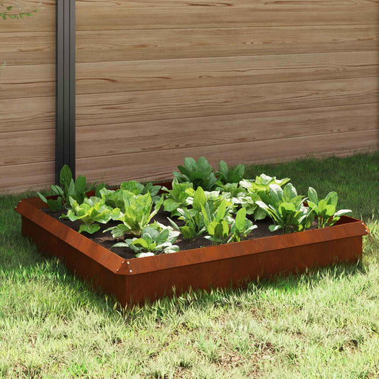 Snail Fences 8 pcs Rusty Weathering Steel