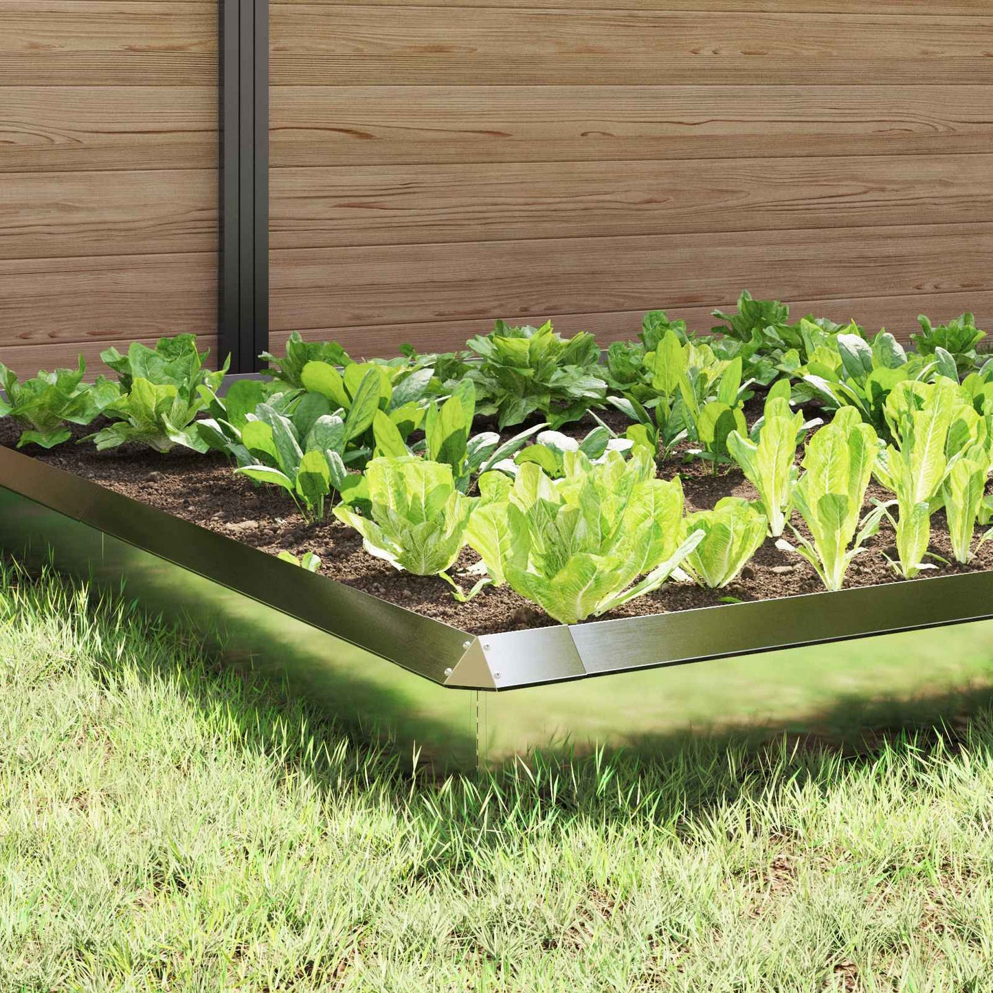Snail Fences 12 pcs 100 x 3.5 x 25 cm Stainless Steel Silver