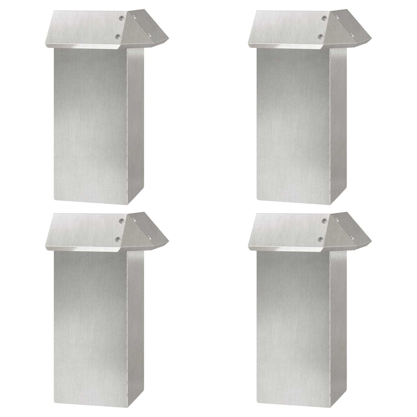 Snail Fences 12 pcs 100 x 3.5 x 25 cm Stainless Steel Silver