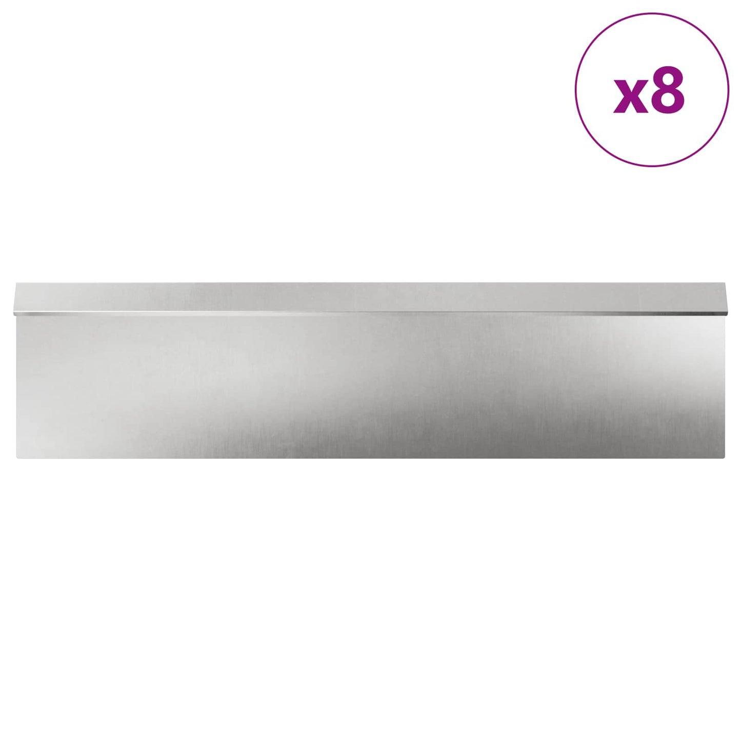 Snail Fences 12 pcs 100 x 3.5 x 25 cm Stainless Steel Silver
