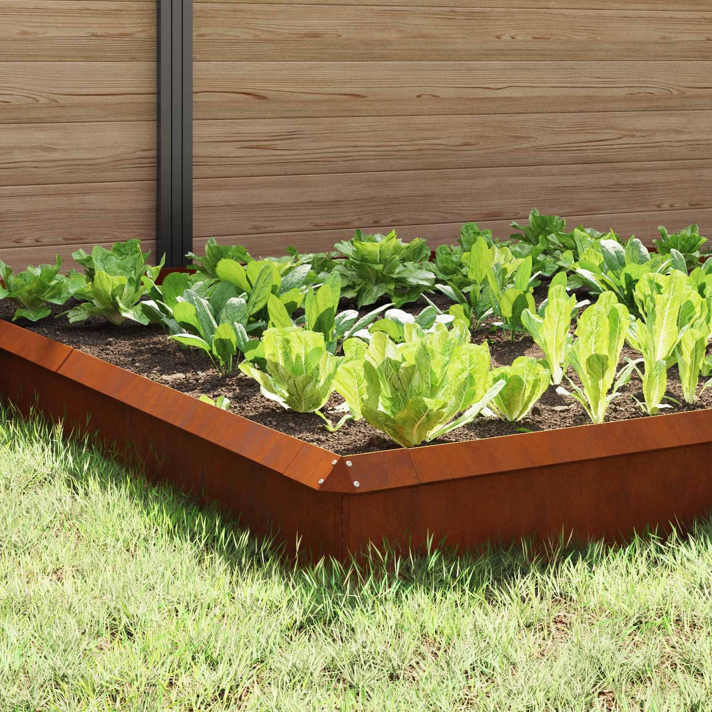 Snail Fences 12 pcs Rusty Weathering Steel