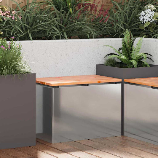 Garden Bench Silver 60 x 40 x 43 cm Galvanised steel