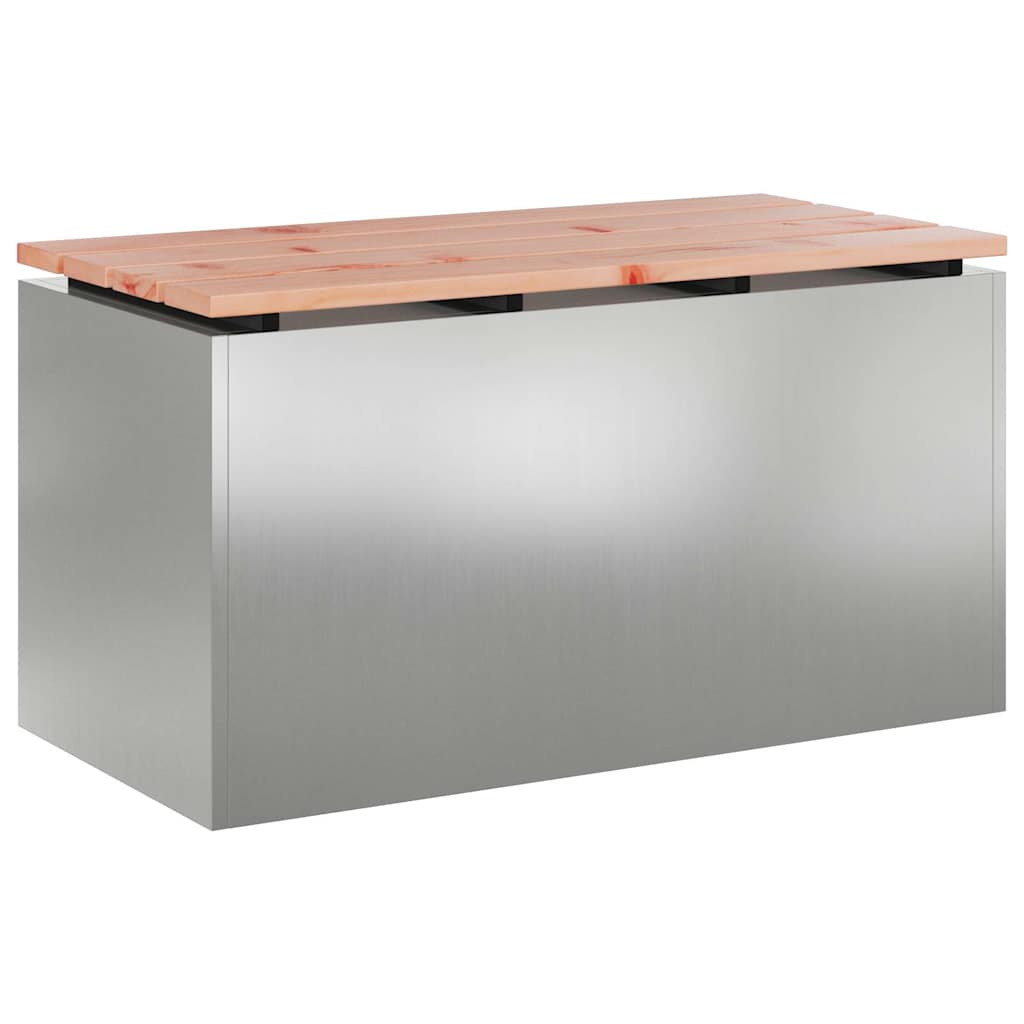 Garden Bench Silver 80 x 40 x43 cm Galvanised steel