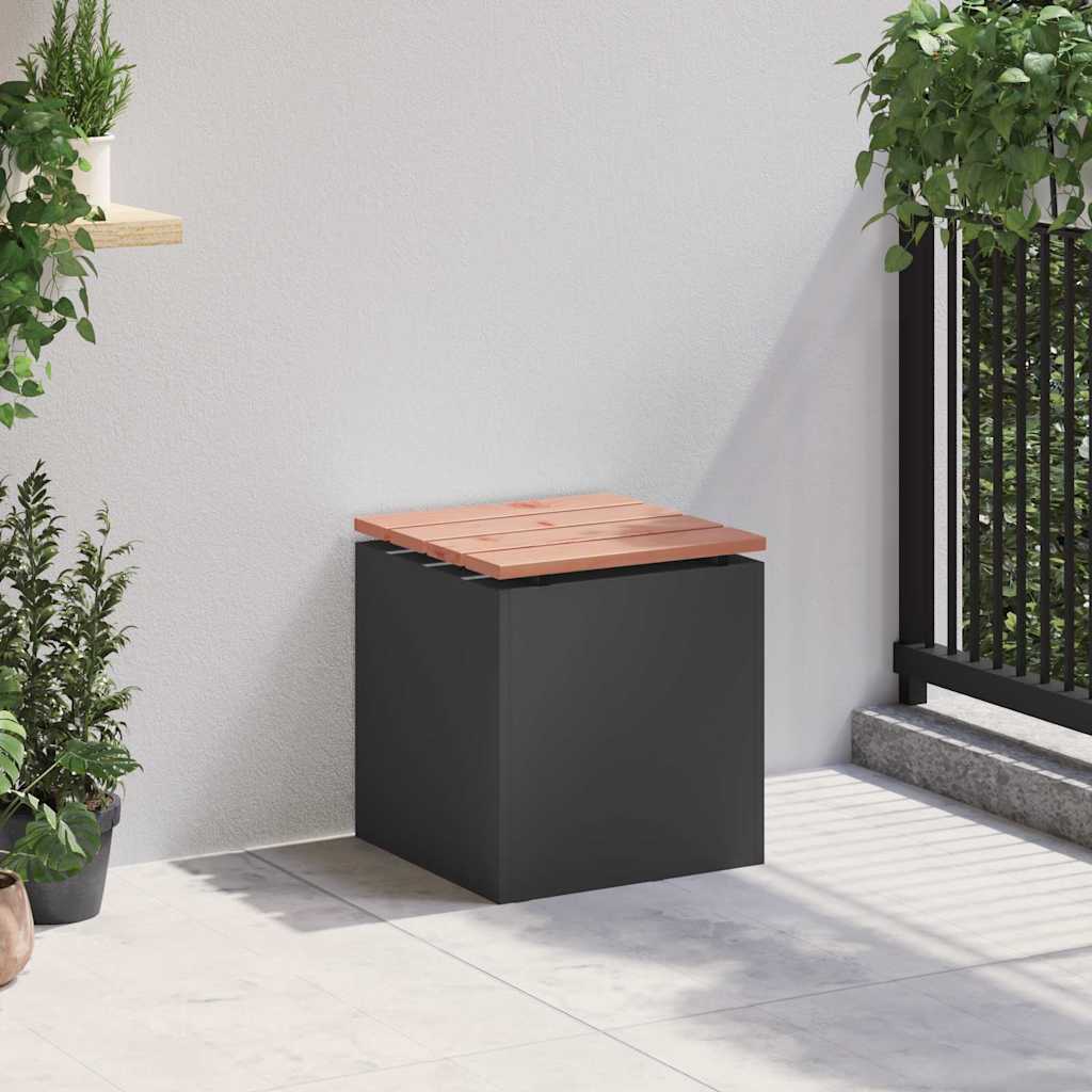 Garden Bench Black 40 x 40 x 43 cm Steel