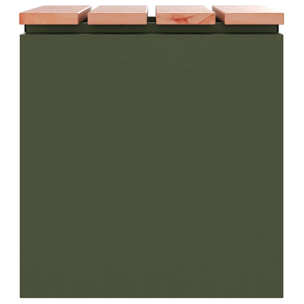 Garden Bench Olive green 40 x 40 x 43 cm Steel