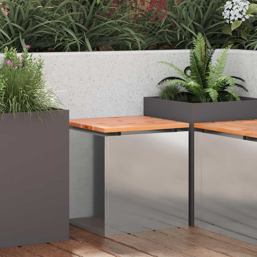Garden Bench Silver 40 x 40 x 43 cm Galvanised steel