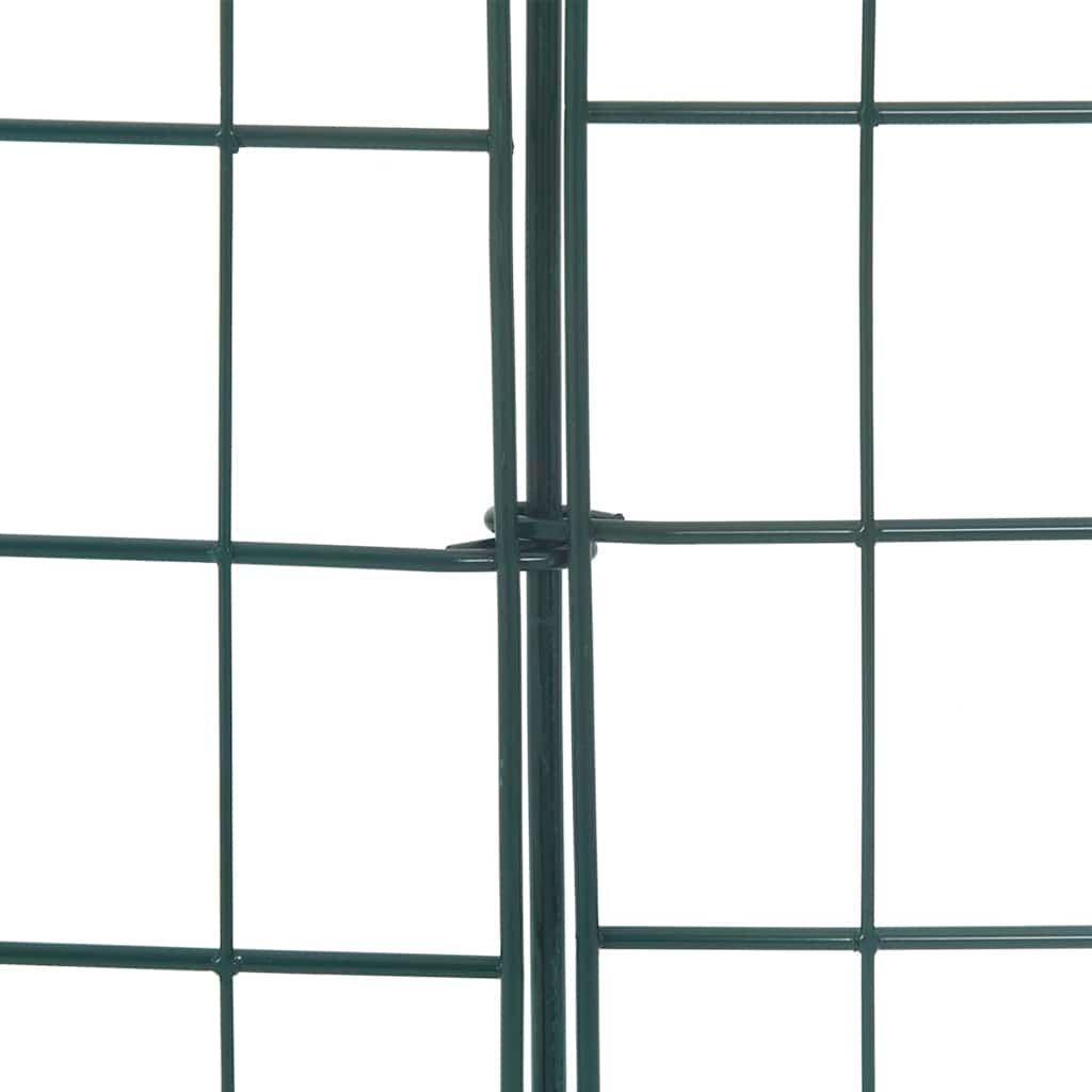 Pond Fence Set 8 pcs Green 50 x 80 cm Steel