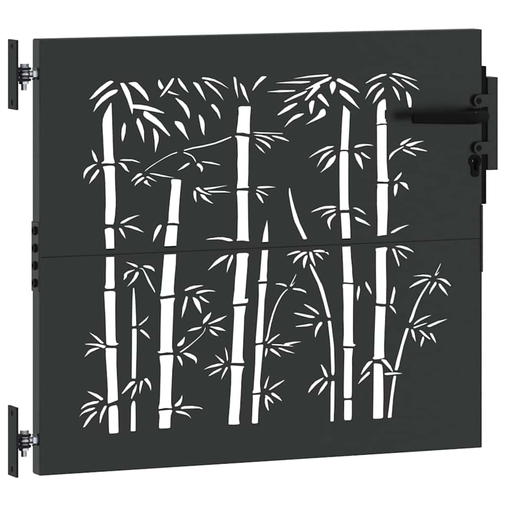 Garden Gate 85 x 100 cm Powder-coated steel Black Lockable