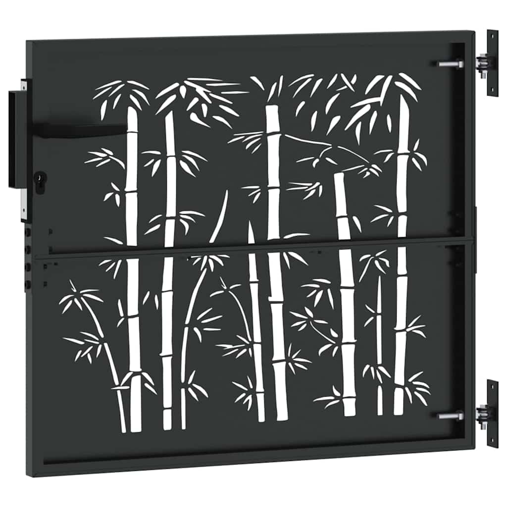 Garden Gate 85 x 100 cm Powder-coated steel Black Lockable