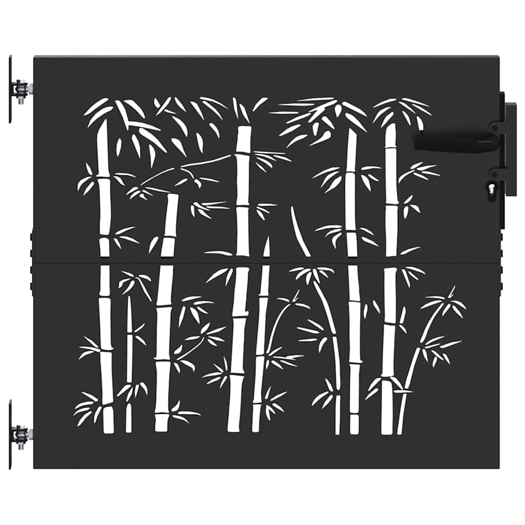 Garden Gate 85 x 100 cm Powder-coated steel Black Lockable