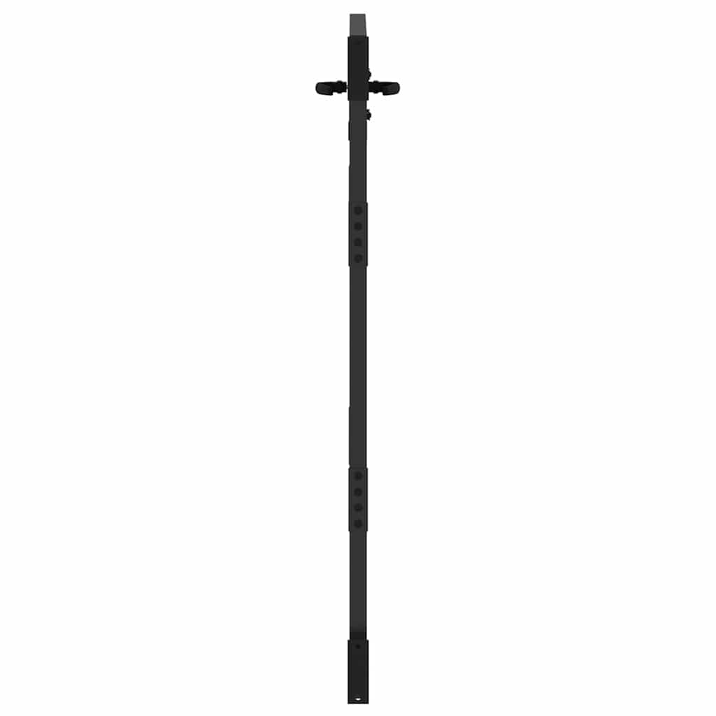 Garden Gate with Lock Black 85 x 125 cm Powder-coated steel