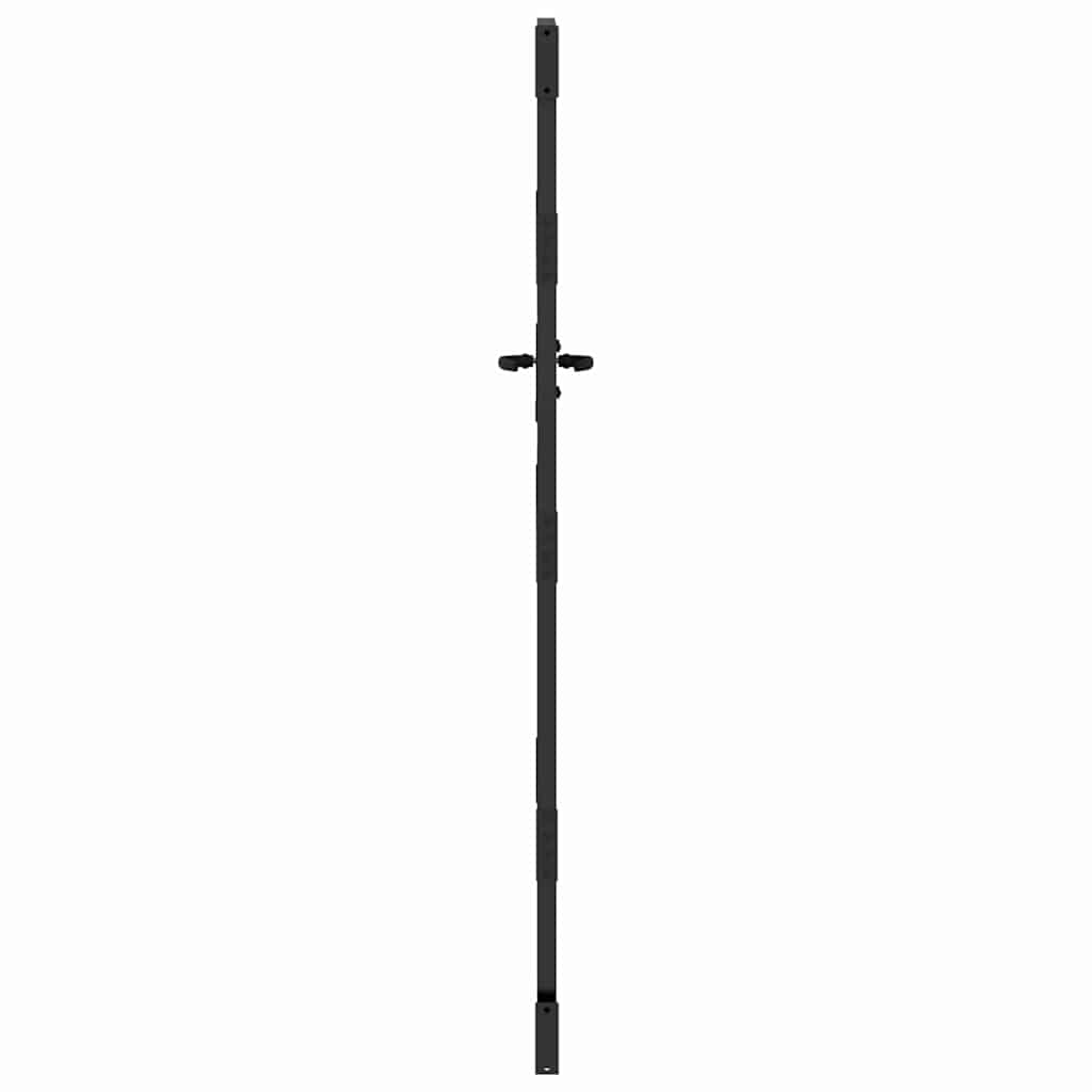 Garden Gate 85 x 175 cm Powder-coated steel Black Lockable