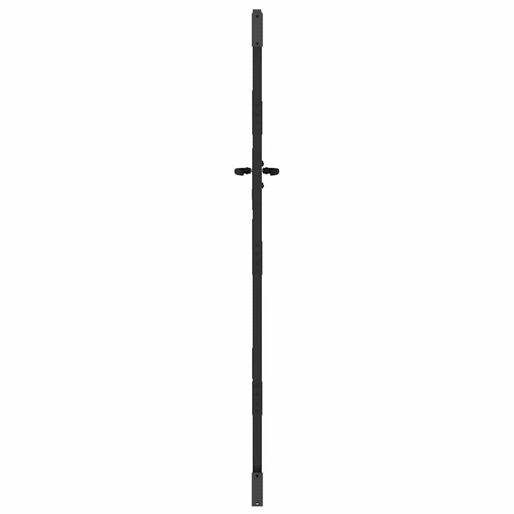Garden Gate with Lock Black 85 x 200 cm Powder-coated steel