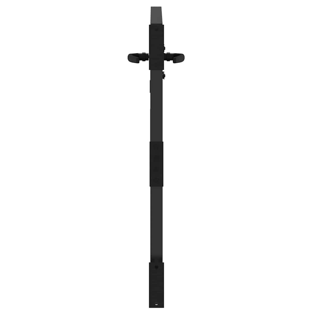 Garden Gate with Lock Black 85 x 100 cm Powder-coated steel