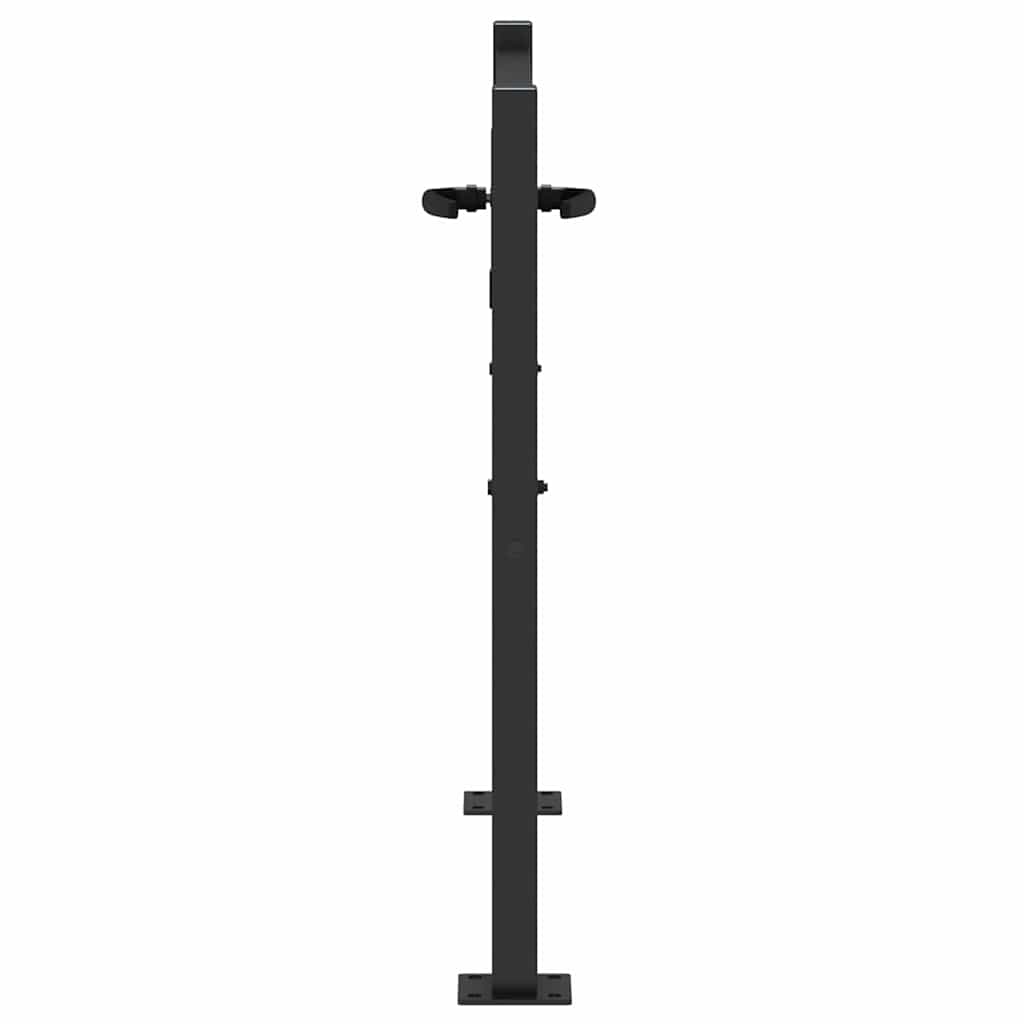 Garden Gate with Lock Black 110 x 105 cm Powder-coated steel