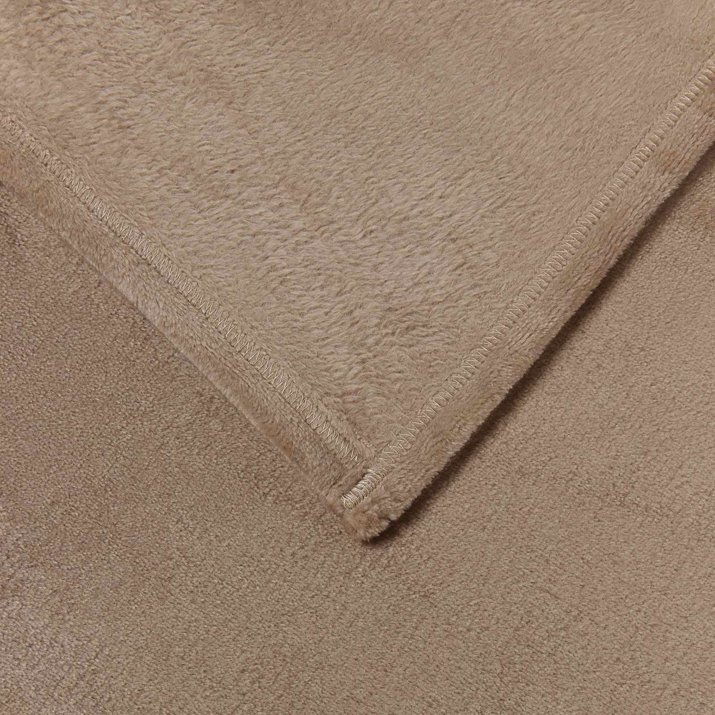 Throw Blanket Camel 220 x 240 cm Fleece
