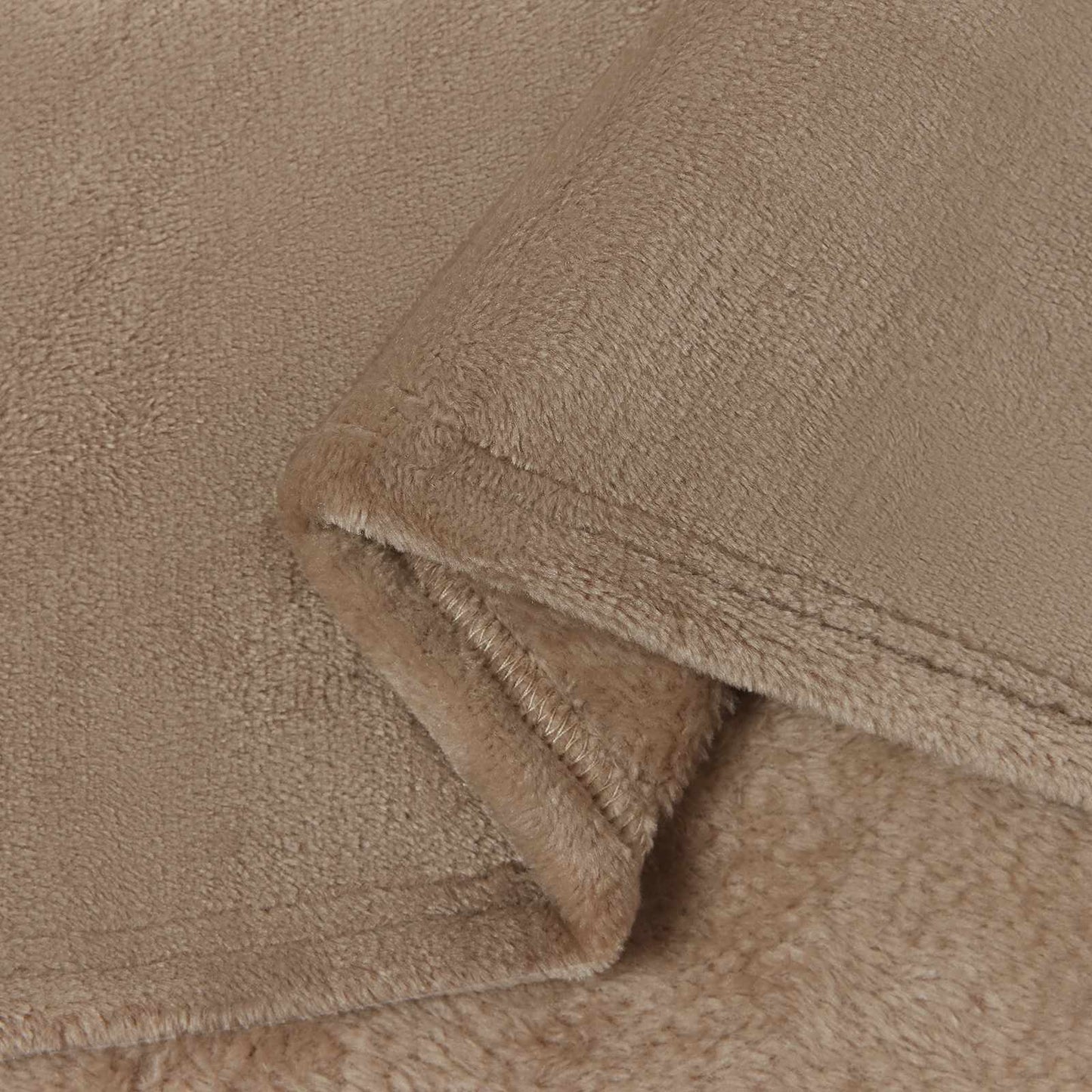 Throw Blanket Camel 240 x 270 cm Fleece