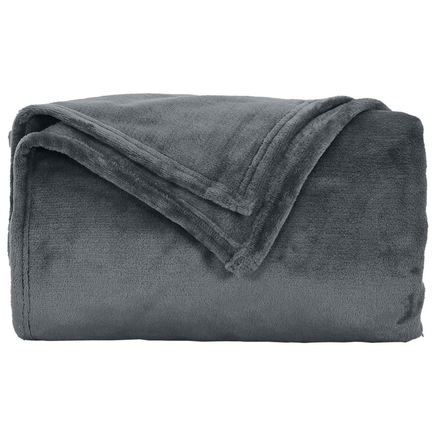 Throw Blanket Dark Grey 130 x 150 cm Fleece