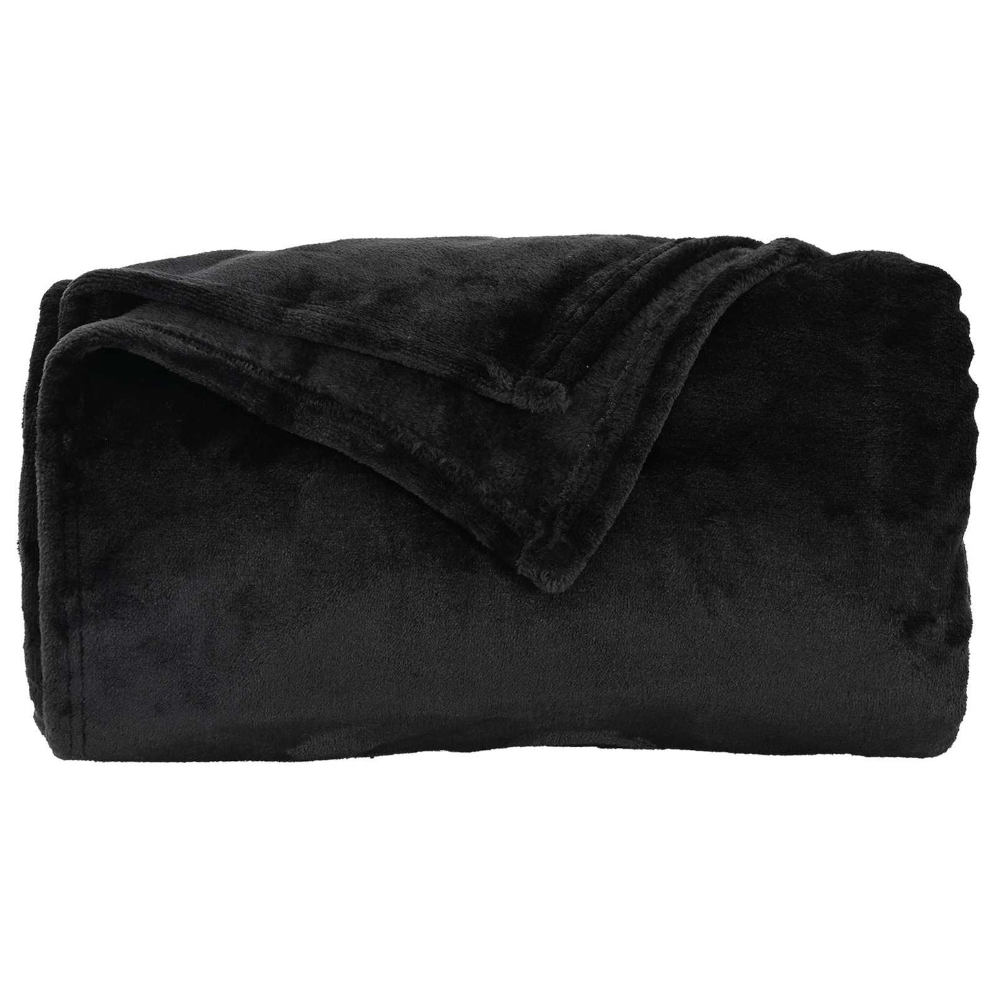 Throw Blanket Black 240 x 270 cm Fleece