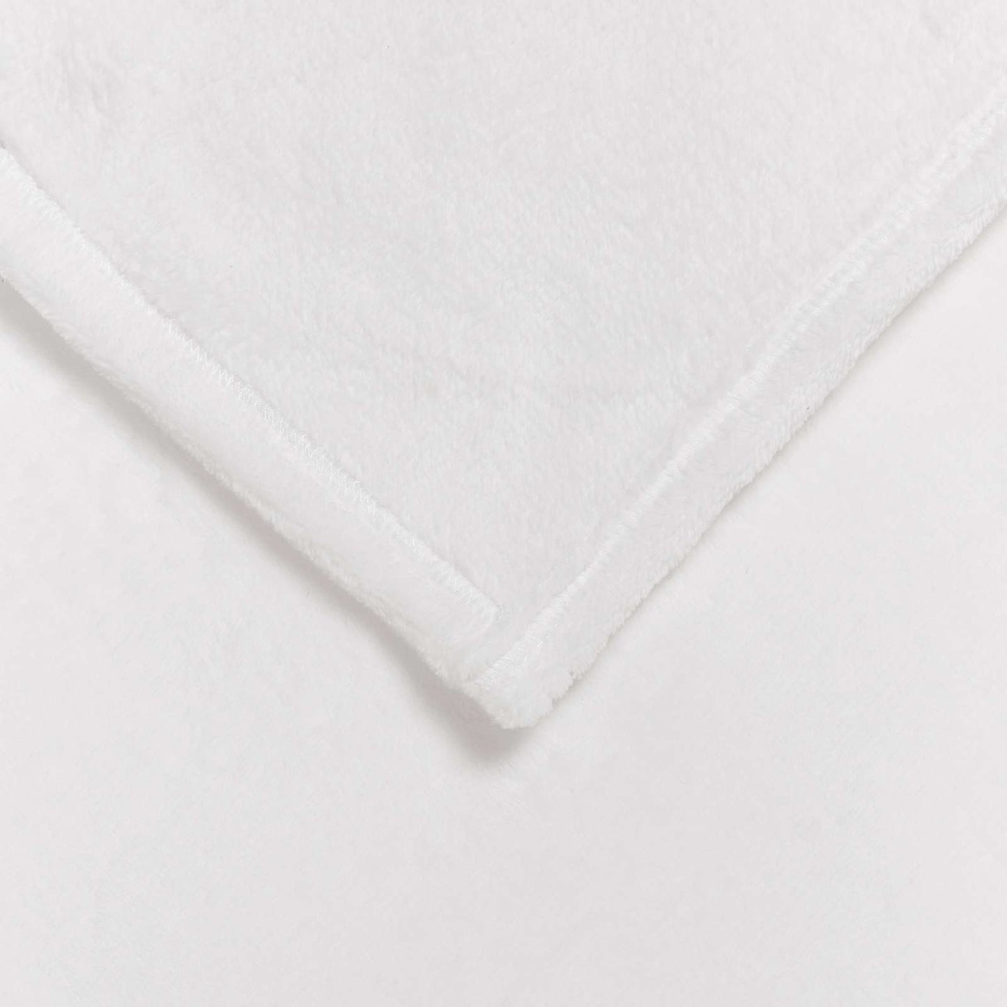 Throw Blanket White 240 x 270 cm Fleece