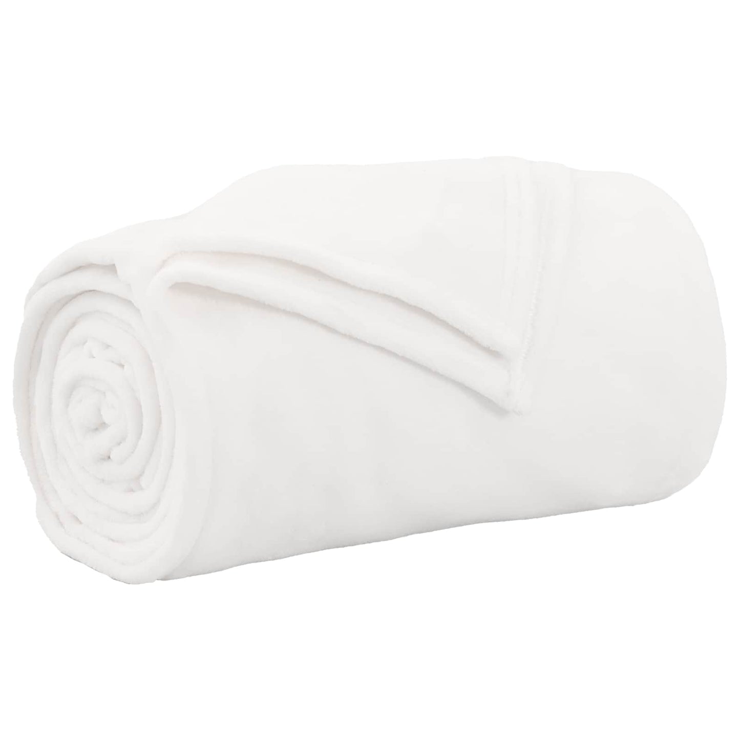 Throw Blanket White 240 x 270 cm Fleece