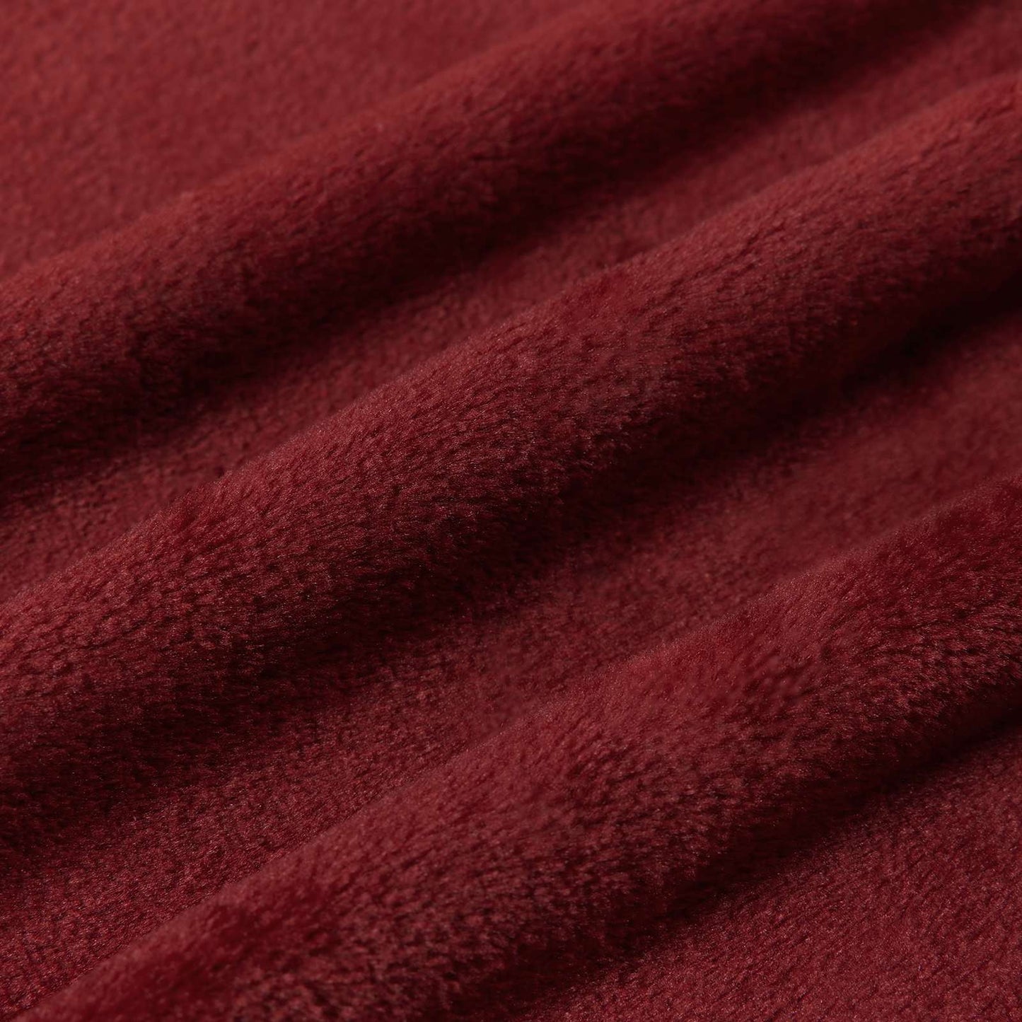 Throw Blanket Bordeaux Red 130 x 150 cm Fleece