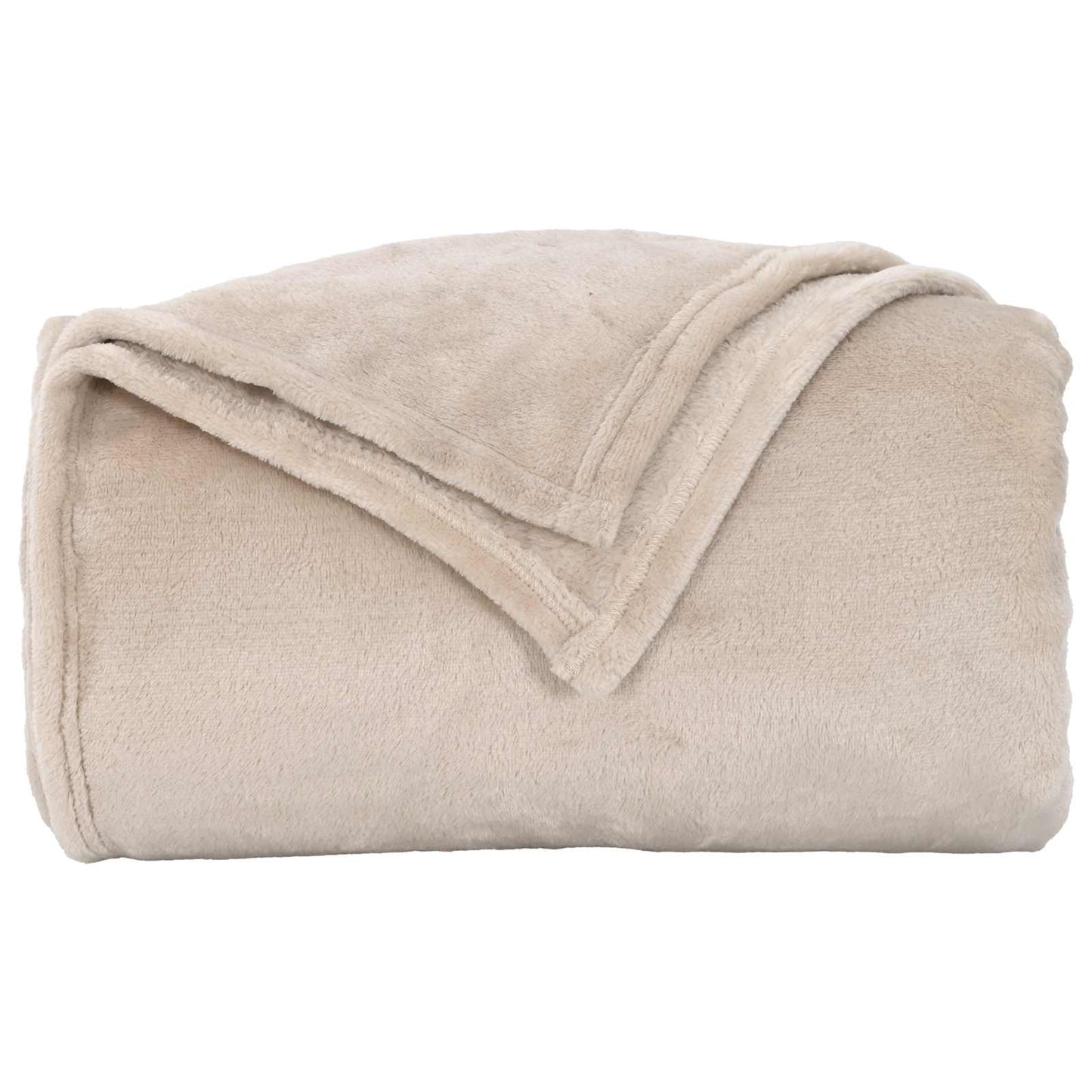 Throw Blankets 6 pcs Beige 240 x 270 cm Fleece