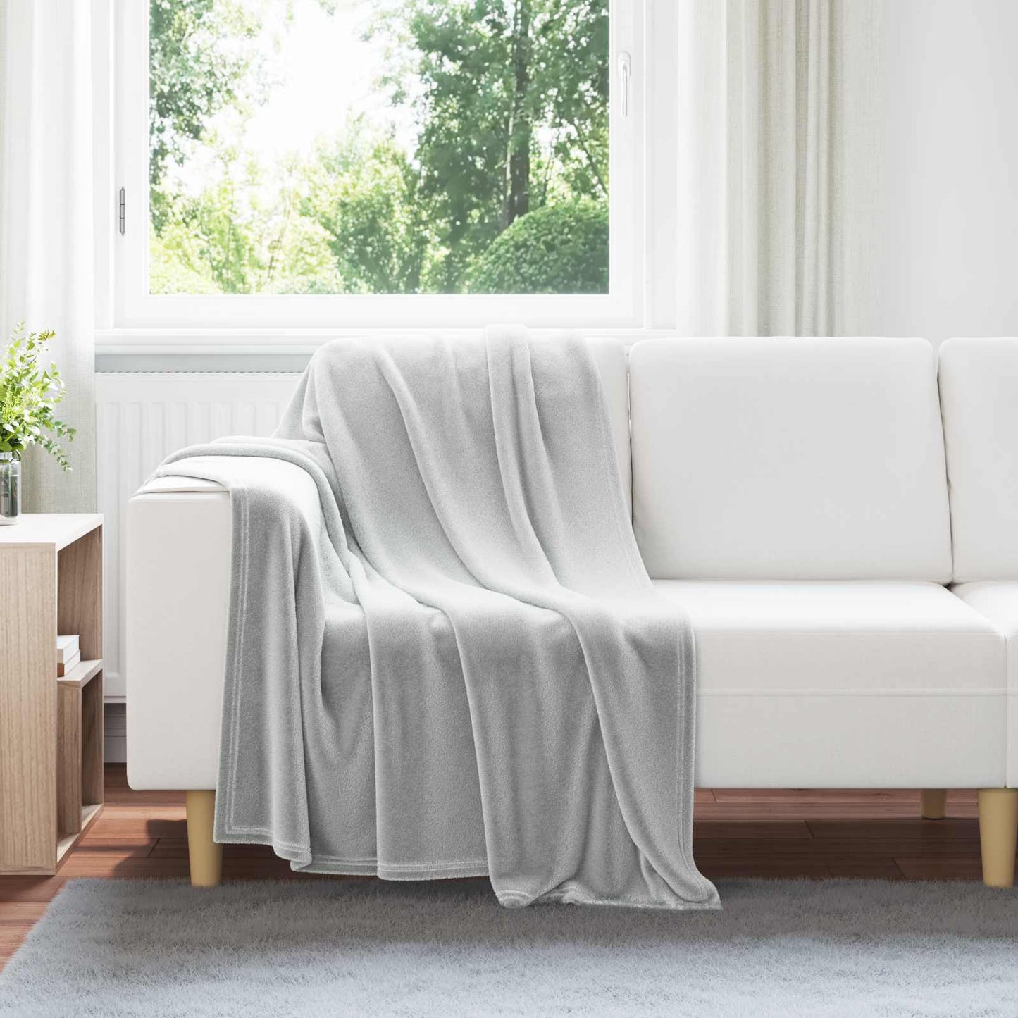 Throw Blankets 6 pcs Grey 130 x 150 cm Fleece