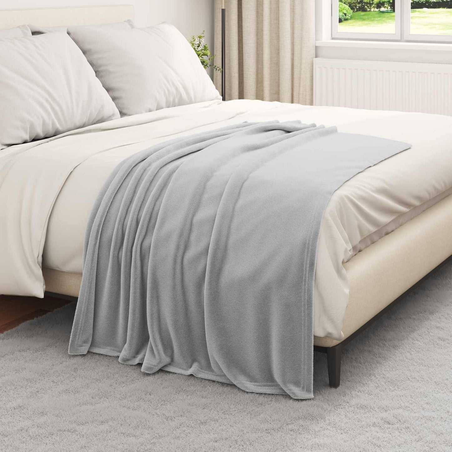 Throw Blankets 6 pcs Grey 130 x 150 cm Fleece