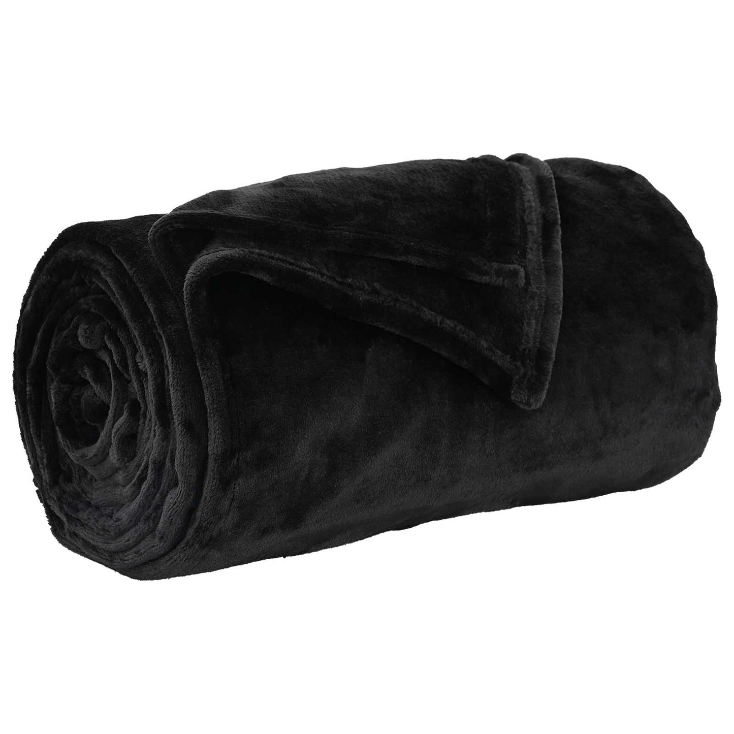 Throw Blankets 6 pcs Black 150 x 200 cm Fleece