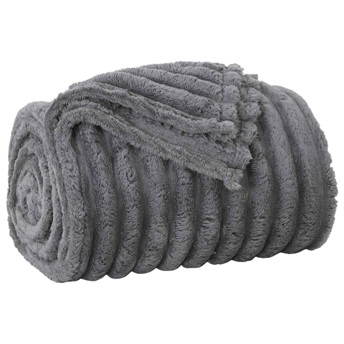 Throw Blanket Dark Grey 270 x 240 cm Fleece