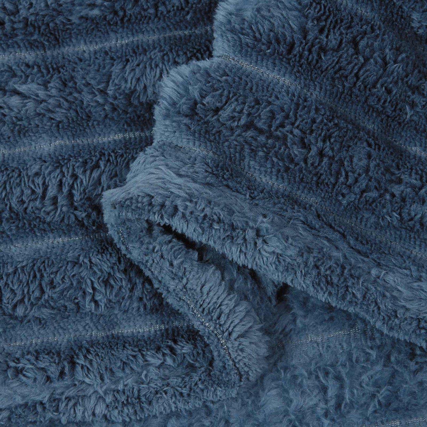 Throw Blanket Navy Blue 150 x 130 cm Fleece