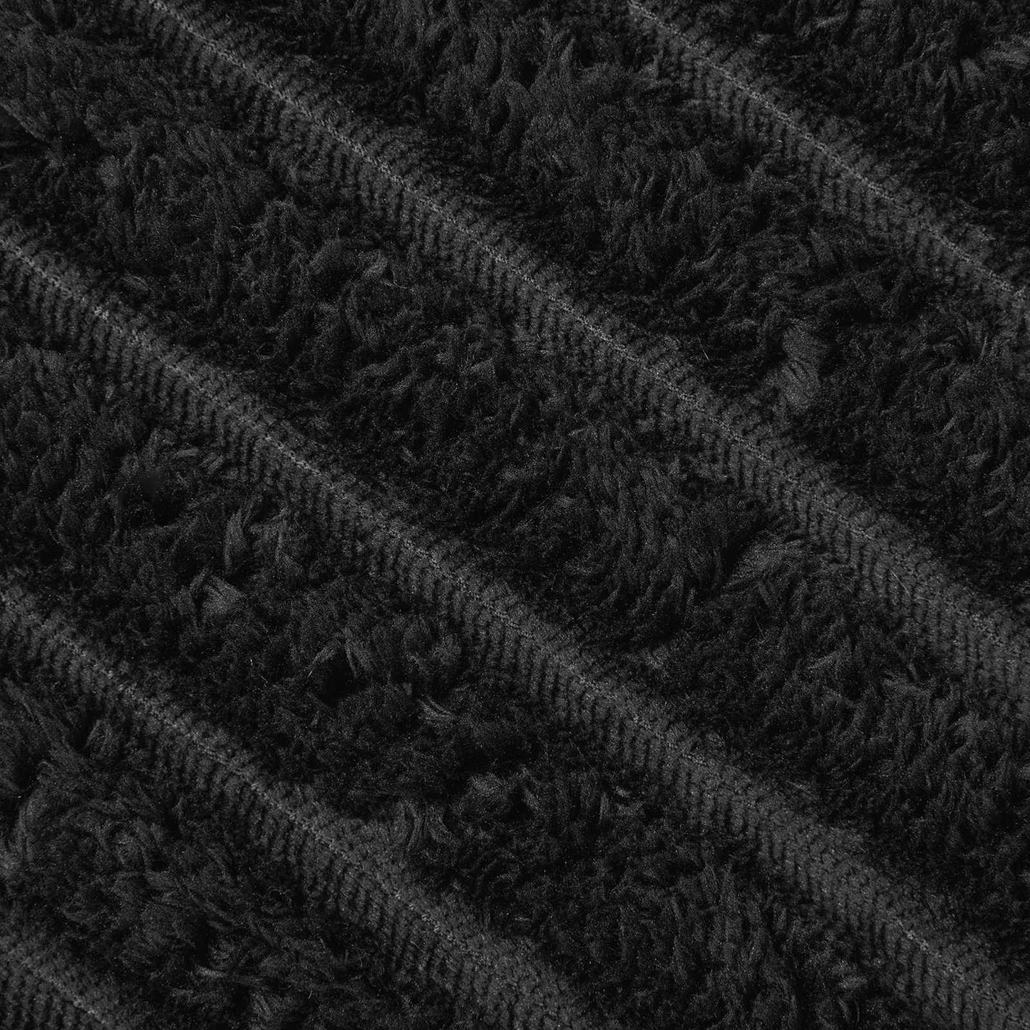 Throw Blanket Black 270 x 240 cm Fleece