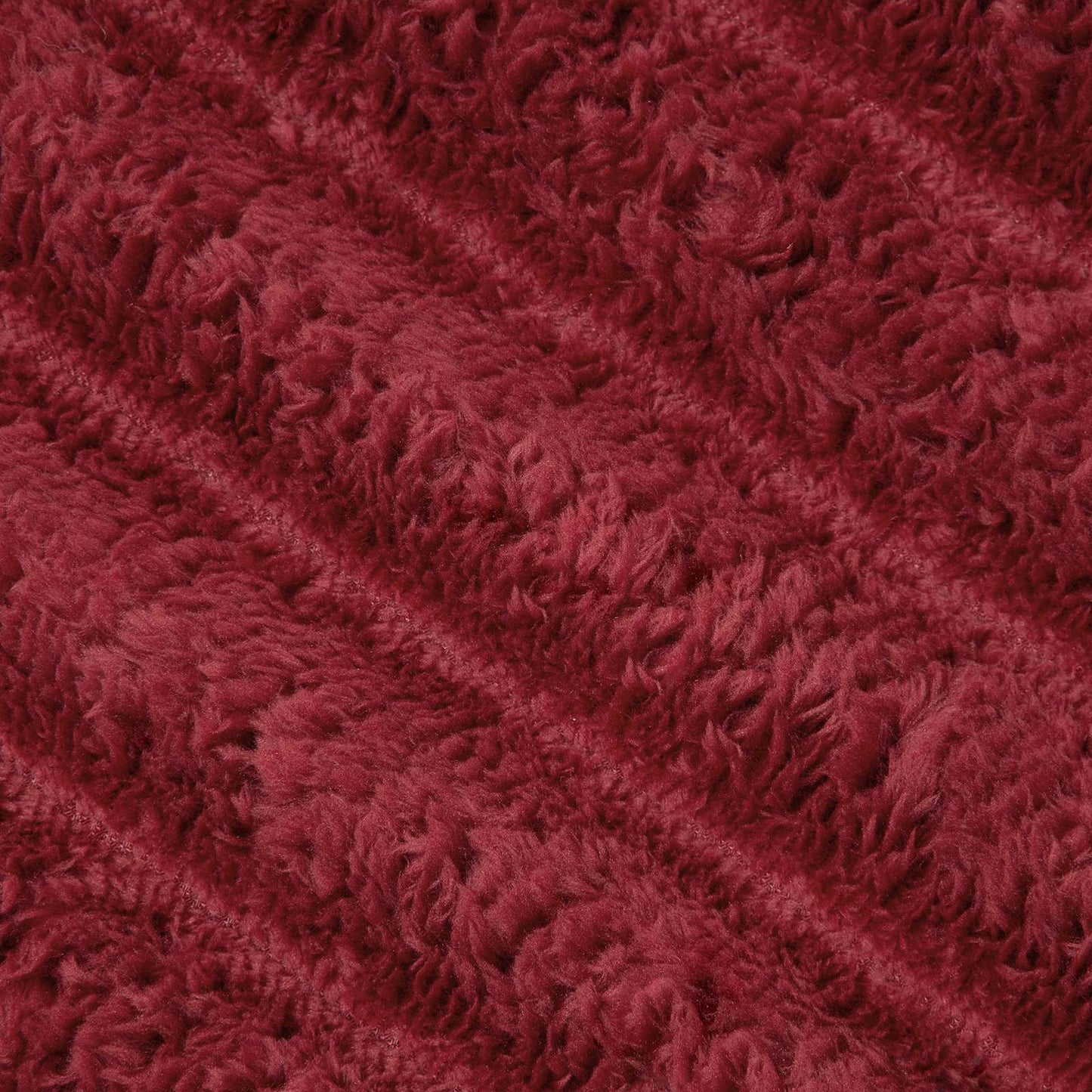 Throw Blanket Bordeaux Red 270 x 240 cm Fleece