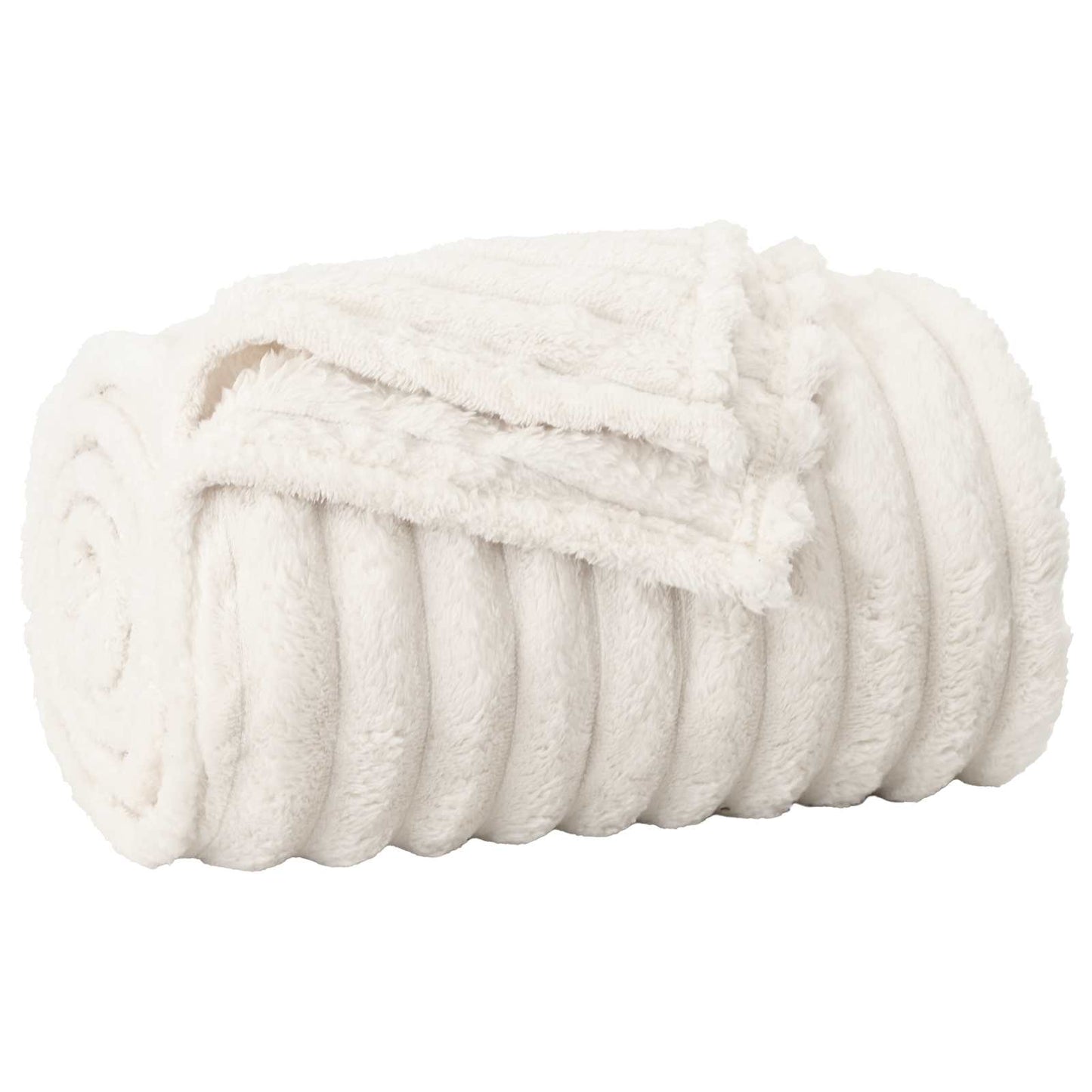Throw Blanket Cream 200 x 150 cm Fleece